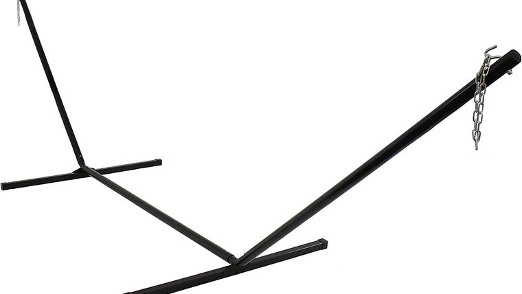 15 Foot Hammock Stand with Heavy-Duty Steel Beam Construction – Large 2 Person Hammock Stand – 400-Pound Capacity – Black | Rental