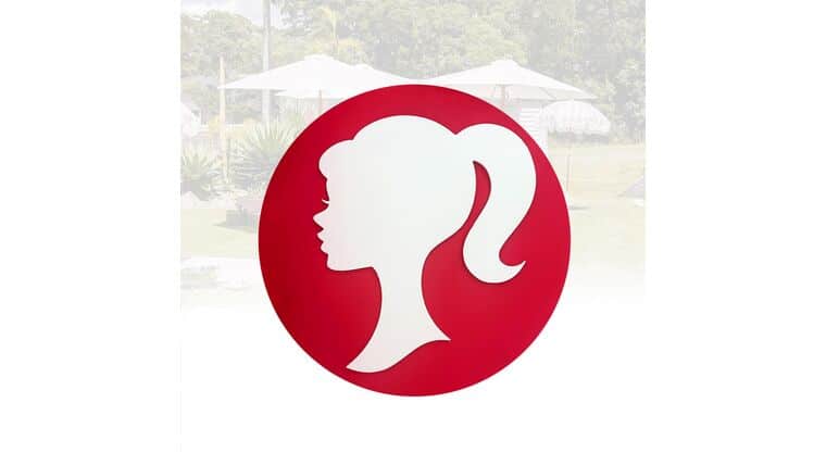 Barbie Silhouette Sign Face Prop – Double Layer – 40″ x 40″ | Rental