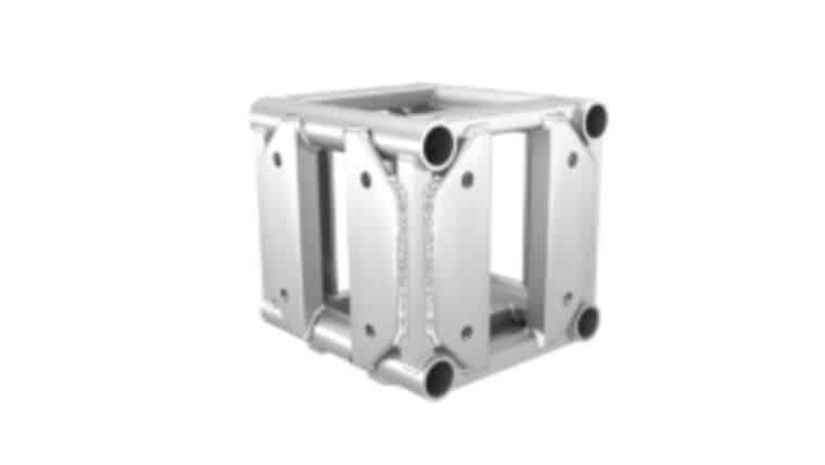 Xtreme Truss – 12″ x 12″ Box Xtreme Structures 6 Way Silver Box Truss Corner Block | Rental Xtreme Truss – 12″ x 12″ Box Xtreme Structures 6 Way Silver Box Truss Corner Block | Rental
