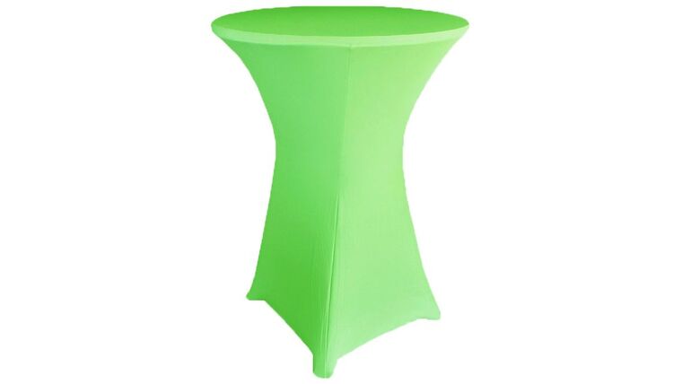 Spandex | Apple Green | 30″ Round x 42″H Spandex Cocktail Tablecloth | Rental Spandex | Apple Green | 30″ Round x 42″H Spandex Cocktail Tablecloth | Rental