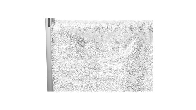 Drapery – Sequin Curtain Backdrop Kit – 8′ x 8′ White | Rental Drapery – Sequin Curtain Backdrop Kit – 8′ x 8′ White | Rental