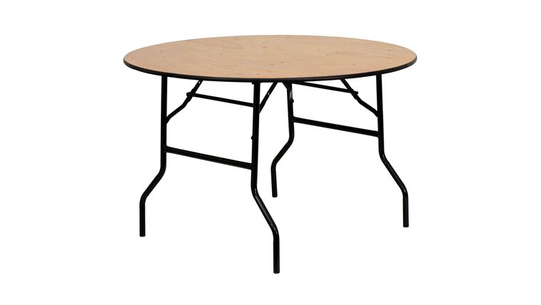 Banquet Table | Wood | 48″ Round | Rental Banquet Table | Wood | 48″ Round | Rental