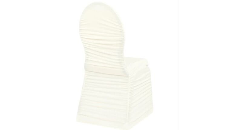 Ruched Fashion Spandex Banquet Chair Cover – Ivory | Rental