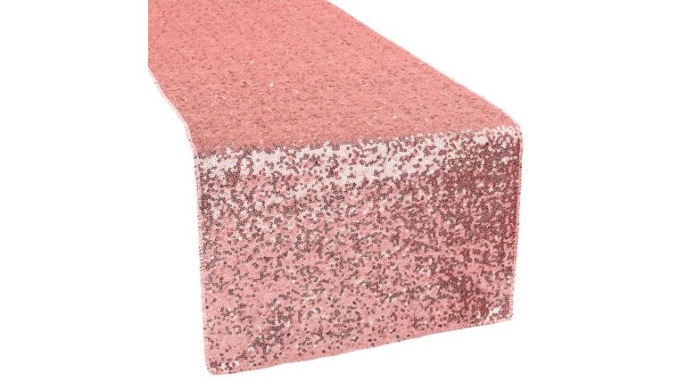 Glitz Sequin Table Runner – Dusty Rose/Mauve | Rental