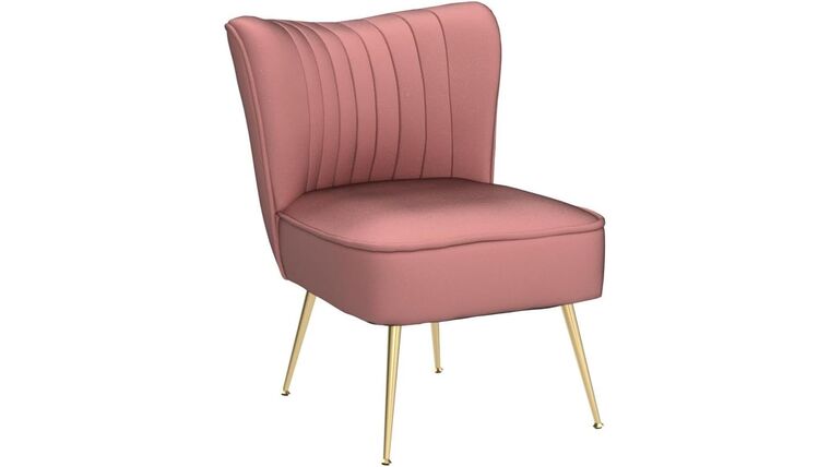 Modern Accent Chair Velvet Slipper Chair with Gold Legs Wingback Side Chair | Rental Modern Accent Chair Velvet Slipper Chair with Gold Legs Wingback Side Chair | Rental