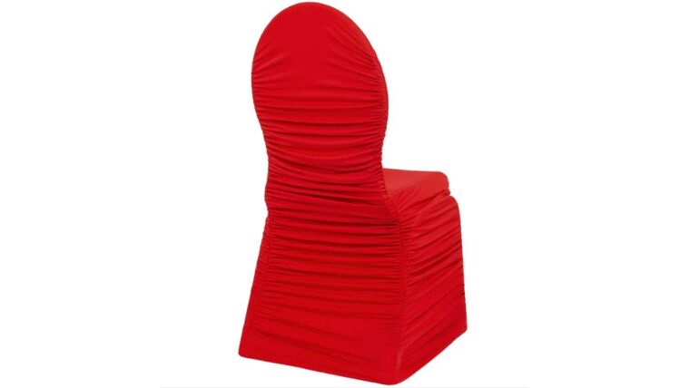 Ruched Fashion Spandex Banquet Chair Cover – Red | Rental