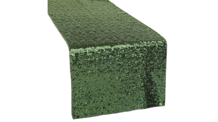 Glitz Sequin Table Runner – Willow Green | Rental