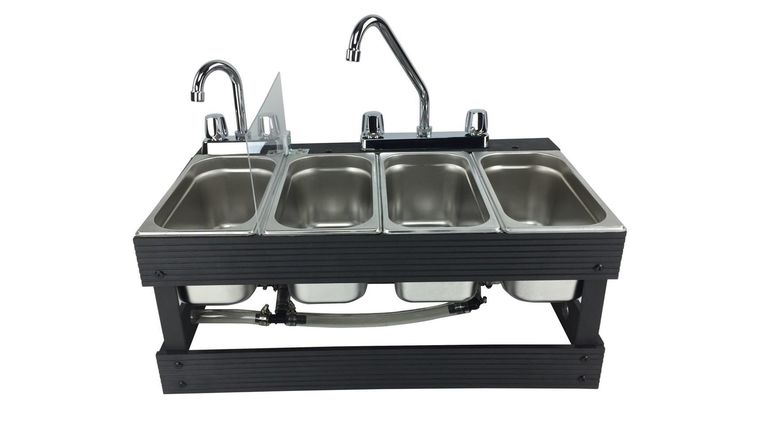 4 Compartment Tabletop Portable Cold Sink | Rental