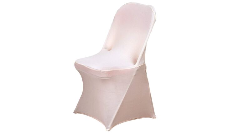 Spandex Folding Chair Cover – Blush | Rental Spandex Folding Chair Cover – Blush | Rental