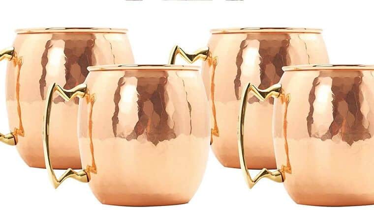 Beverage Glass – 18 oz. Copper Moscow Mule Hammered Copper Drinking Mug | Rental