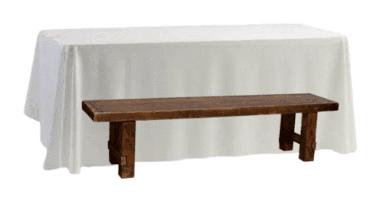 Package – 1 Banquet Table With 2 Mahogany Long Benches Package | Rental Package – 1 Banquet Table With 2 Mahogany Long Benches Package | Rental