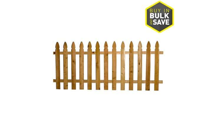 3.5-ft H x 8-ft W Cedar Spaced Picket Gothic Wood Fence Panel | Rental