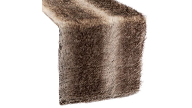 Faux Fur Table Runner – Brown | Rental