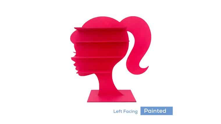 Barbie Silhouette Shelf Face Prop – Left Facing | Rental