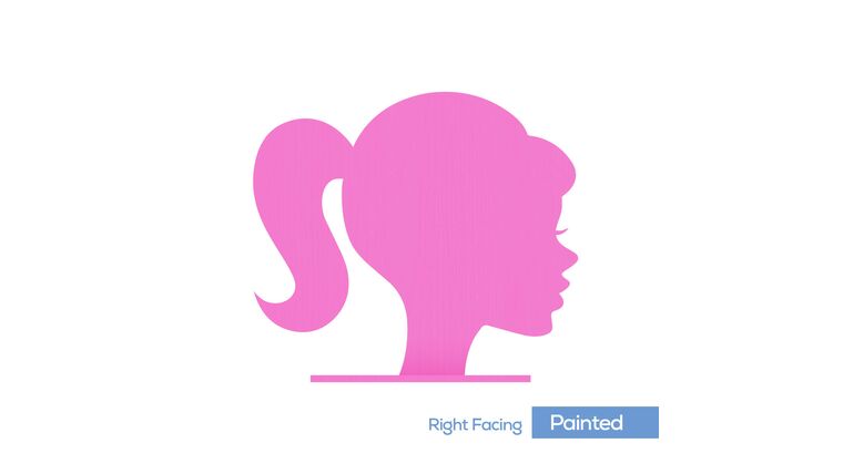 Barbie Silhouette Sign Face Prop – Right Facing – Wood –  5′ x 4′ | Rental