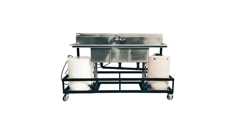 3 Compartment Sink With Cart | Rental