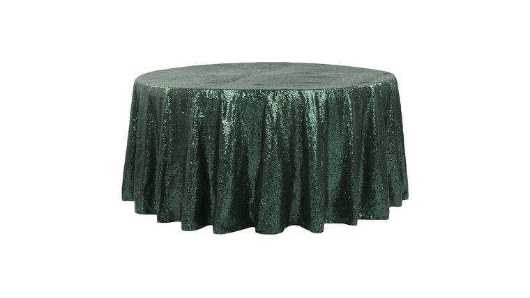 Glitz Sequins 108″ Round Tablecloth – Emerald Green | Rental Glitz Sequins 108″ Round Tablecloth – Emerald Green | Rental