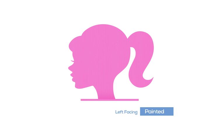 Barbie Silhouette Sign Face Prop – Left Facing – 5′ x 4′ | Rental