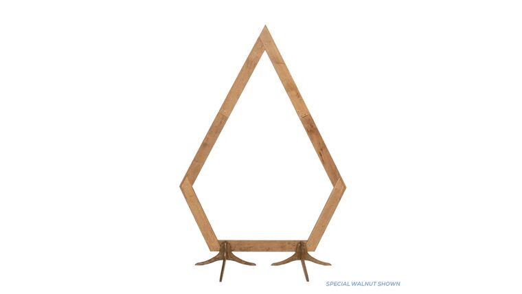 Diamond Wood Frame Wedding Arch – Wood – Special Walnut | Rental