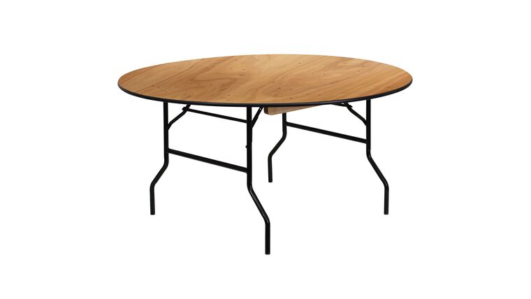 Banquet Table | Wood | 54″ Round | Rental