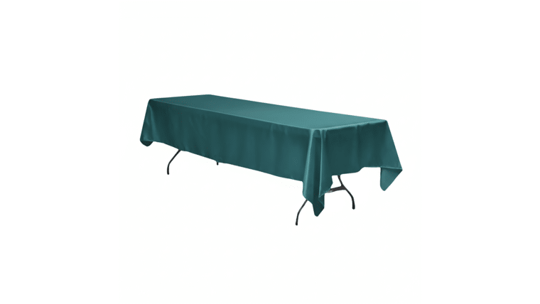 Polyester | Emerald Green | 60″ x 120″ Rectangle Tablecloth | Rental