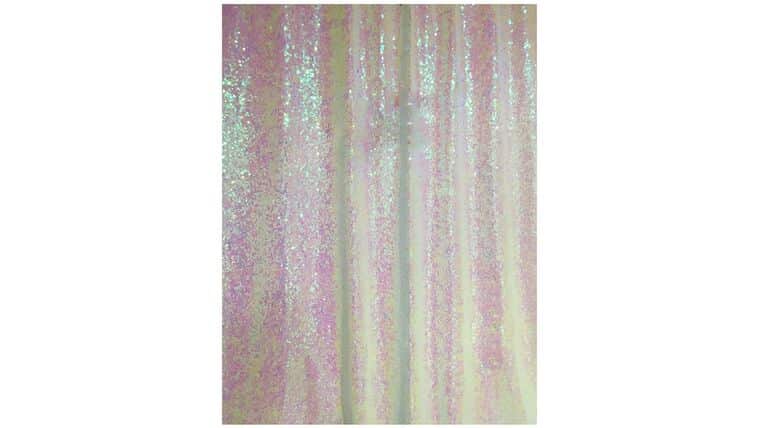 Drapery – Sequin Curtin Backdrop – 8′ x 8′ Iridescent White | Rental Drapery – Sequin Curtin Backdrop – 8′ x 8′ Iridescent White | Rental