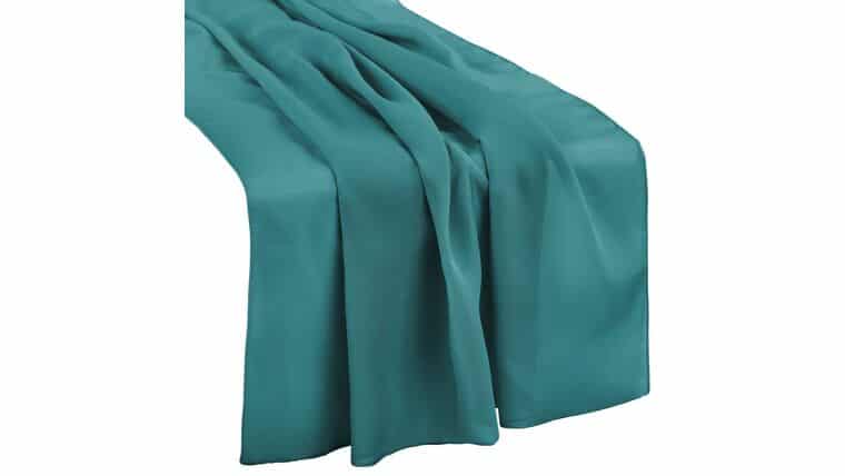 Chiffon Wedding Table Runner 27″x120″ – Turquoise | Rental