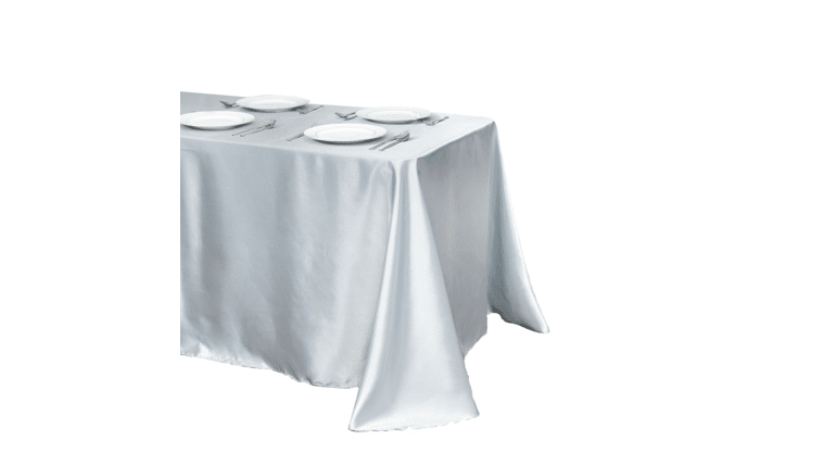 Polyester | Grey/Silver | 60" x 120" Rectangle Tablecloth | Rental