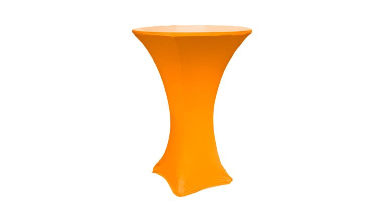 Spandex | Orange | 30″ Round Cocktail Table Cover | Rental