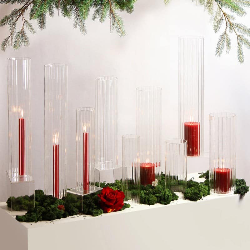 Pleated Glass Hurricane Chimney | Rental Pleated Glass Hurricane Chimney | Rental