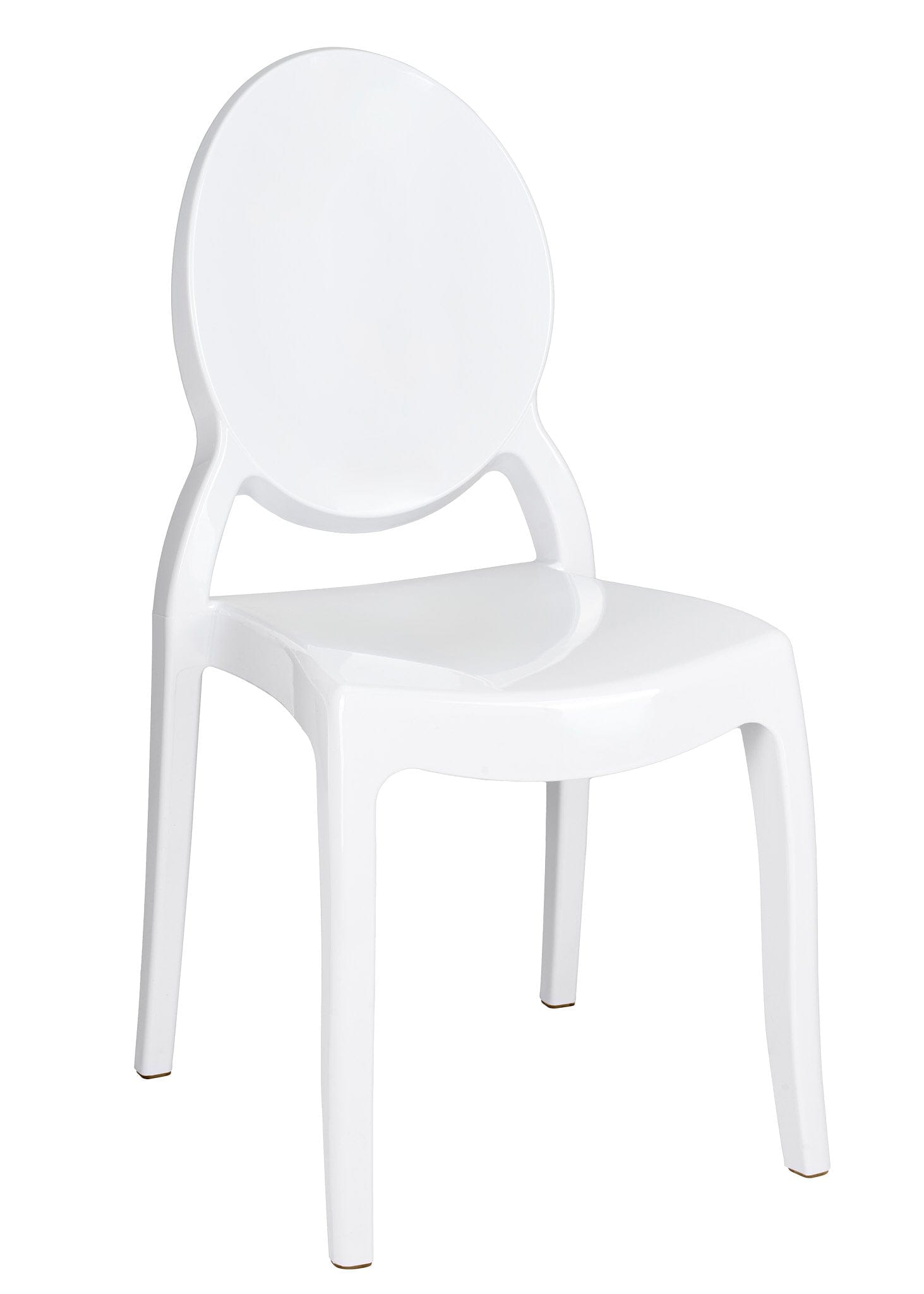 White Resin Oval Back Sophia Ghost Chair | Rental