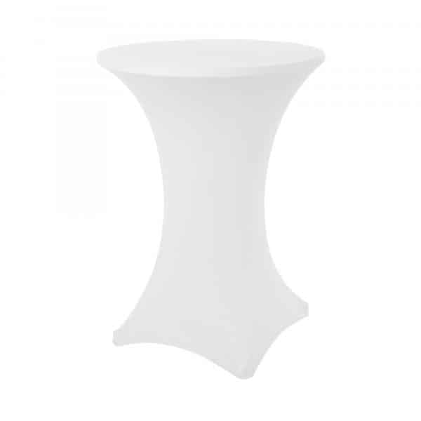 Decostar™ Spandex Cocktail Table Cover – White | Rental Decostar™ Spandex Cocktail Table Cover – White | Rental