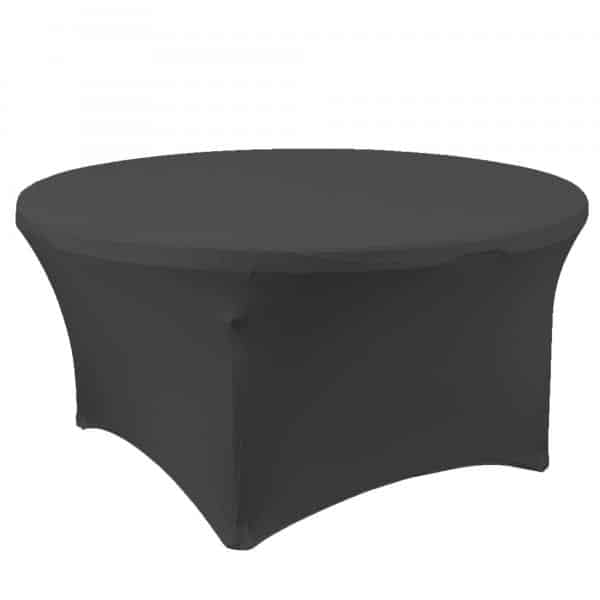 Decostar™ Spandex Round Table Cover 60″ – Black | Rental Decostar™ Spandex Round Table Cover 60″ – Black | Rental
